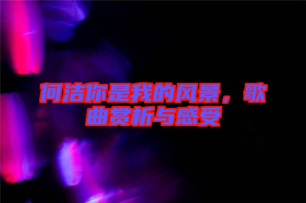 何潔你是我的風(fēng)景，歌曲賞析與感受