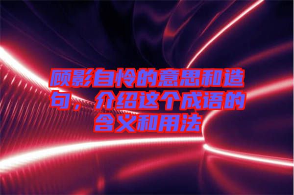 顧影自憐的意思和造句，介紹這個成語的含義和用法