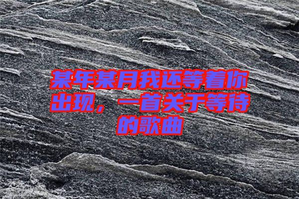 某年某月我還等著你出現(xiàn)，一首關(guān)于等待的歌曲