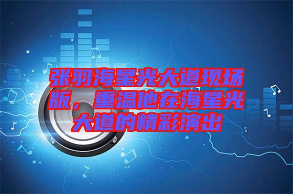 張羽海星光大道現(xiàn)場版，重溫他在海星光大道的精彩演出