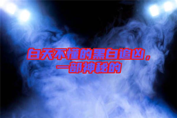 白天不懂的黑白追兇，一部神秘的