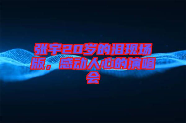 張宇20歲的淚現(xiàn)場版，感動(dòng)人心的演唱會