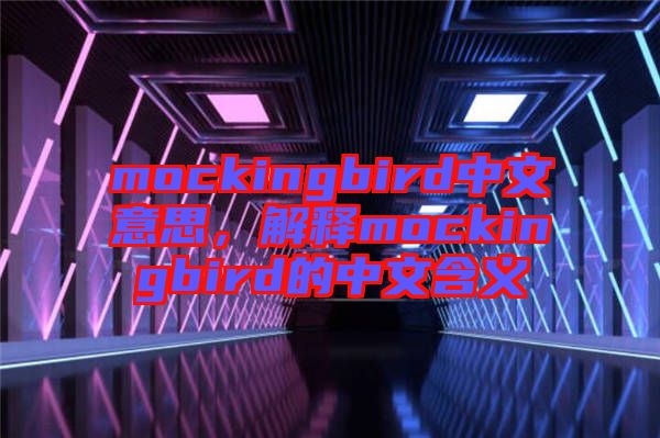 mockingbird中文意思，解釋mockingbird的中文含義