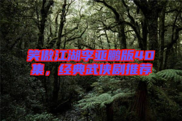 笑傲江湖李亞鵬版40集，經(jīng)典武俠劇推薦