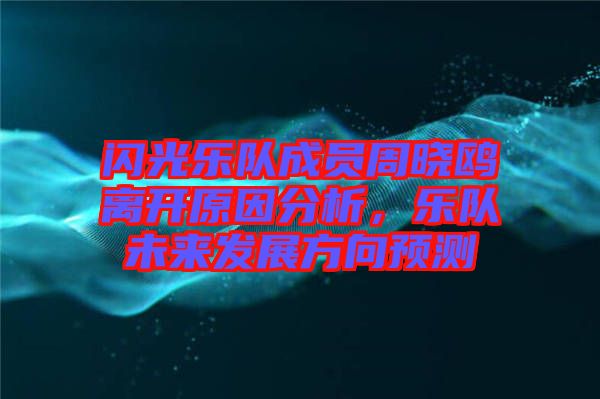 閃光樂隊(duì)成員周曉鷗離開原因分析，樂隊(duì)未來發(fā)展方向預(yù)測(cè)