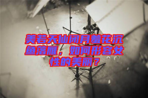 美若天仙閉月羞花沉魚落雁，如何形容女性的美麗？