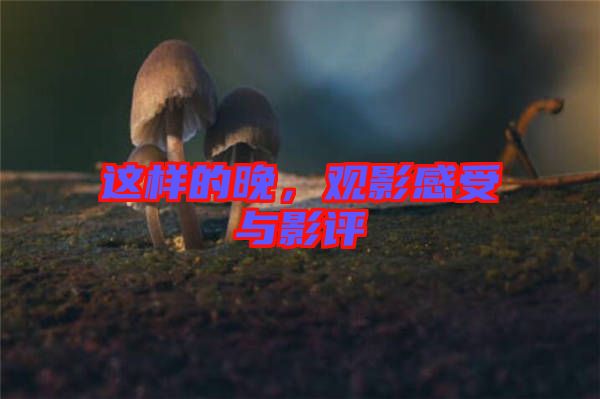 這樣的晚，觀影感受與影評(píng)