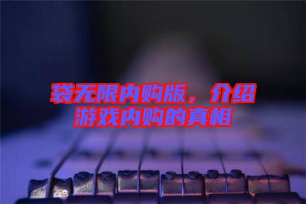 袋無限內(nèi)購(gòu)版，介紹游戲內(nèi)購(gòu)的真相