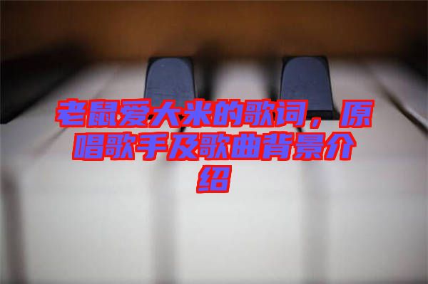 老鼠愛(ài)大米的歌詞，原唱歌手及歌曲背景介紹