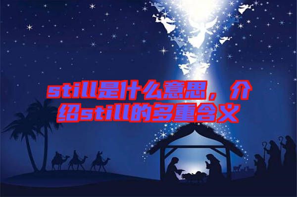 still是什么意思，介紹still的多重含義