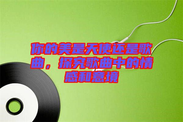 你的美是天使還是歌曲，探究歌曲中的情感和意境