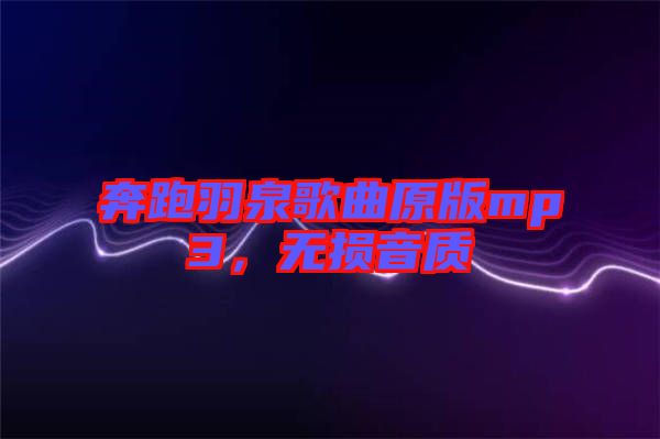 奔跑羽泉歌曲原版mp3，無損音質(zhì)