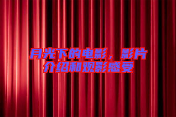 月光下的電影，影片介紹和觀影感受