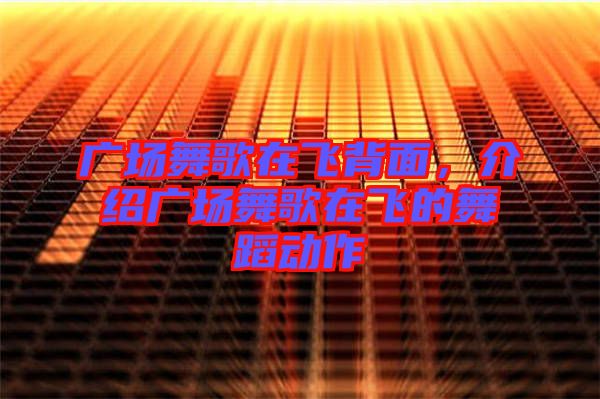 廣場(chǎng)舞歌在飛背面，介紹廣場(chǎng)舞歌在飛的舞蹈動(dòng)作