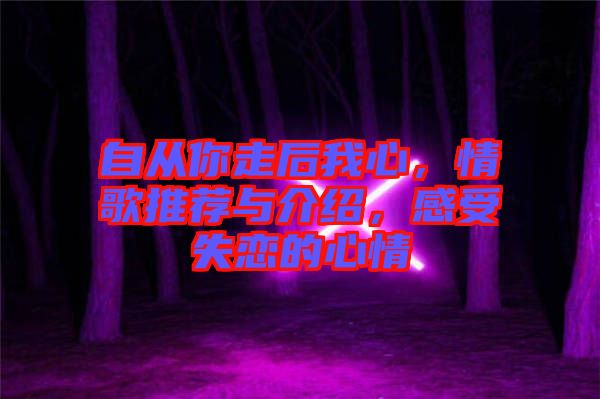 自從你走后我心，情歌推薦與介紹，感受失戀的心情