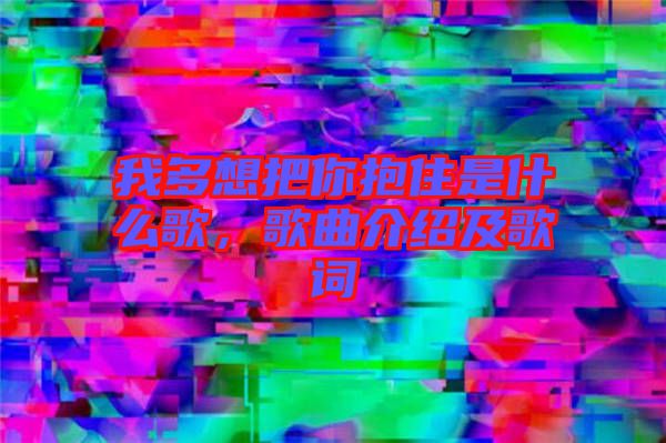 我多想把你抱住是什么歌，歌曲介紹及歌詞
