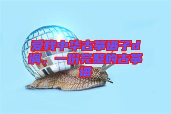 愛我中華古箏譜子d調(diào)，一份完整的古箏譜