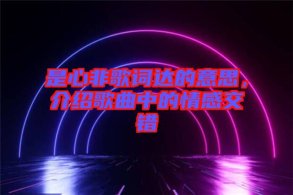 是心非歌詞達的意思，介紹歌曲中的情感交錯