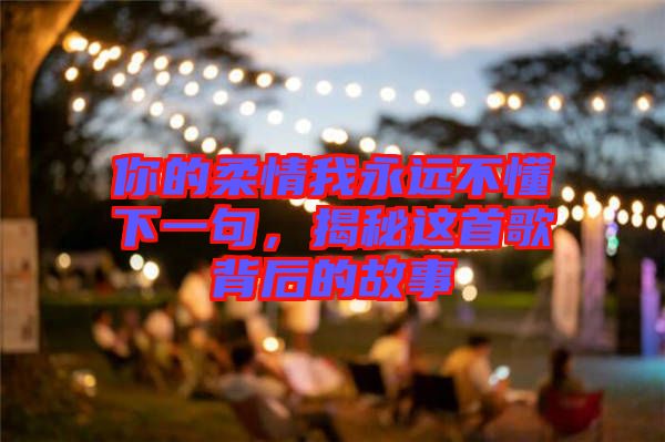 你的柔情我永遠(yuǎn)不懂下一句，揭秘這首歌背后的故事
