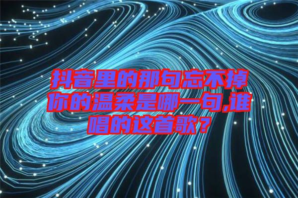 抖音里的那句忘不掉你的溫柔是哪一句,誰唱的這首歌？