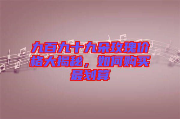 九百九十九朵玫瑰價(jià)格大揭秘，如何購買最劃算