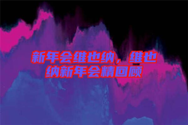 新年會維也納，維也納新年會精回顧