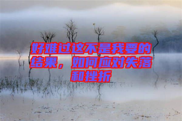 好難過(guò)這不是我要的結(jié)果，如何應(yīng)對(duì)失落和挫折