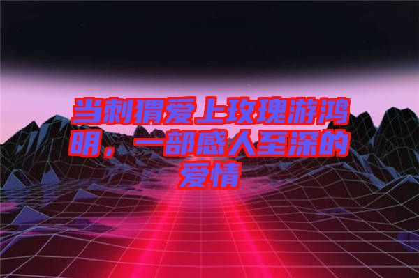 當刺猬愛上玫瑰游鴻明，一部感人至深的愛情