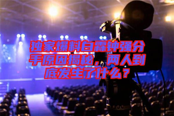 獨(dú)家爆料白霖鐘強(qiáng)分手原因揭秘，兩人到底發(fā)生了什么？