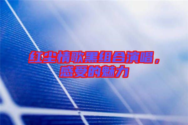 紅塵情歌黑組合演唱，感受的魅力