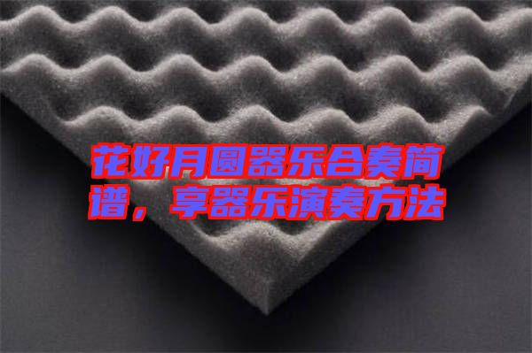 花好月圓器樂合奏簡譜，享器樂演奏方法