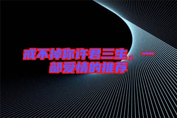 戒不掉你許君三生，一部愛情的推薦