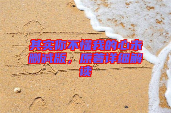 其實(shí)你不懂我的心未刪減版，原著詳細(xì)解讀