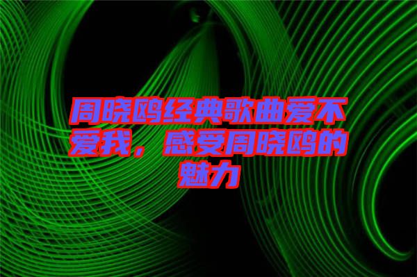 周曉鷗經(jīng)典歌曲愛不愛我，感受周曉鷗的魅力