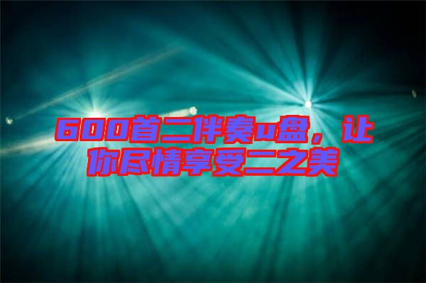 600首二伴奏u盤，讓你盡情享受二之美