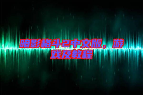 暗影格斗2中文版，游戲及教程