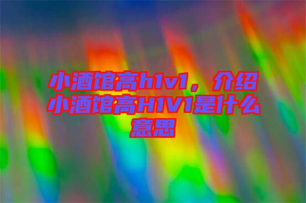 小酒館高h1v1，介紹小酒館高H1V1是什么意思