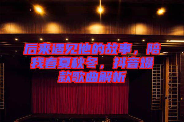 后來遇見他的故事，陪我春夏秋冬，抖音爆款歌曲解析