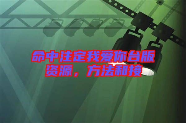 命中注定我愛你臺(tái)版資源，方法和接