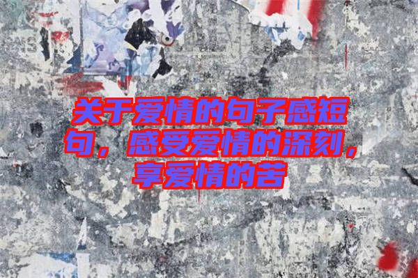 關(guān)于愛情的句子感短句，感受愛情的深刻，享愛情的苦