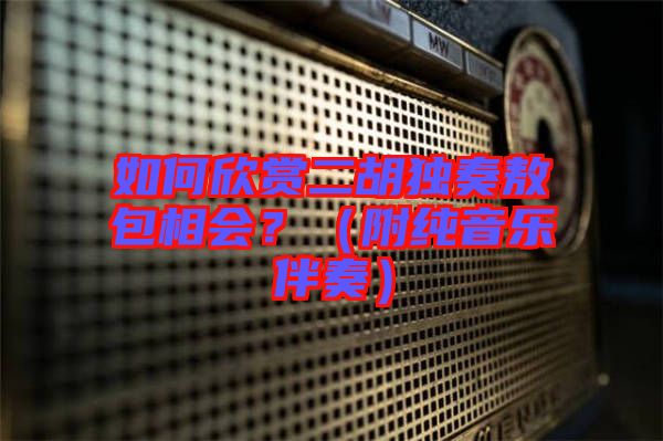 如何欣賞二胡獨奏敖包相會？（附純音樂伴奏）