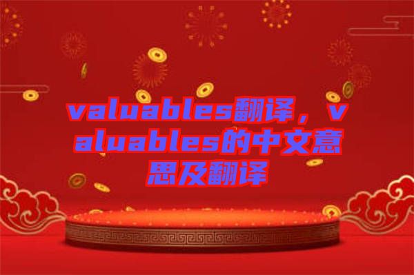 valuables翻譯，valuables的中文意思及翻譯