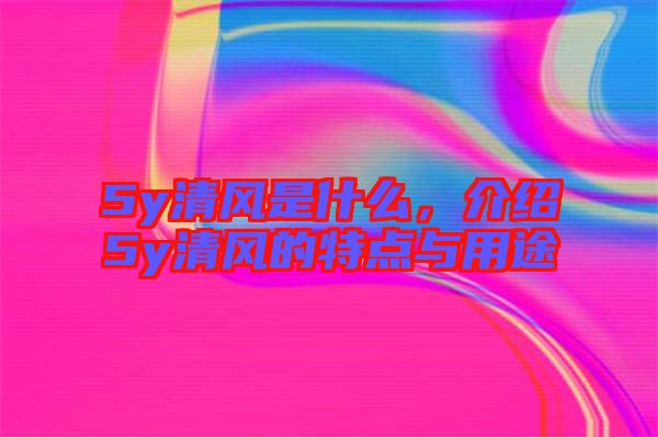 5y清風(fēng)是什么，介紹5y清風(fēng)的特點與用途