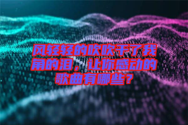 風(fēng)輕輕的吹吹干了我角的淚，讓你感動的歌曲有哪些？