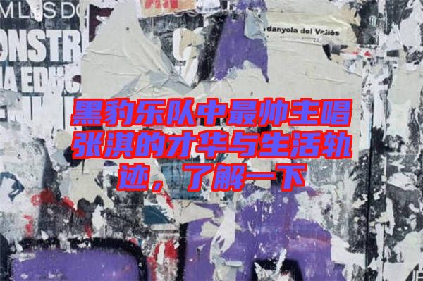 黑豹樂隊中最帥主唱張淇的才華與生活軌跡，了解一下