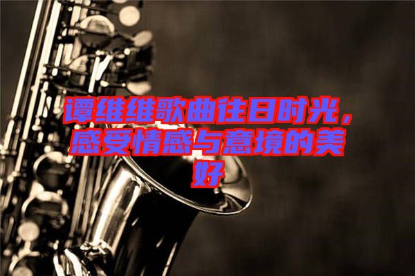 譚維維歌曲往日時(shí)光，感受情感與意境的美好
