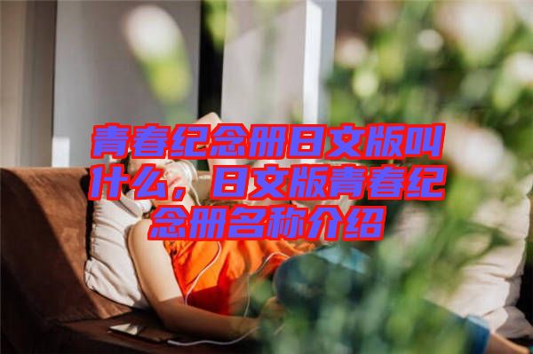 青春紀念冊日文版叫什么，日文版青春紀念冊名稱介紹