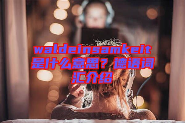 waldeinsamkeit是什么意思？德語(yǔ)詞匯介紹