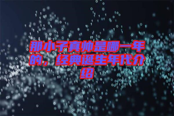 那小子真帥是哪一年的，經(jīng)典誕生年代介紹