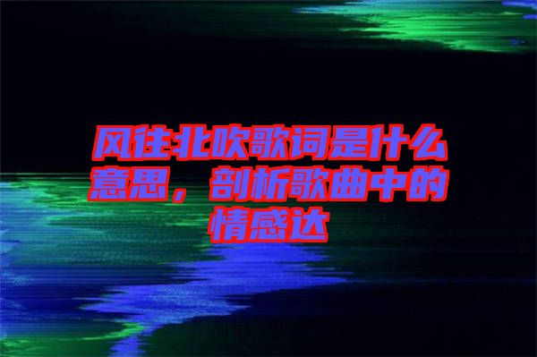 風(fēng)往北吹歌詞是什么意思，剖析歌曲中的情感達(dá)